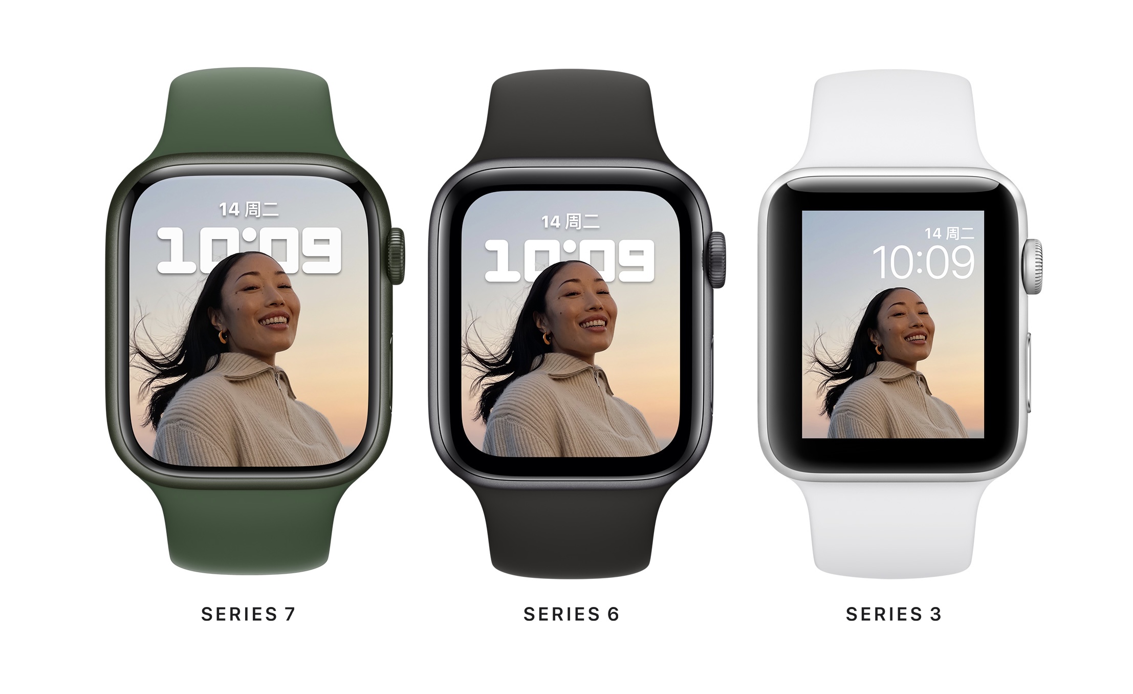 Series 7 与旧款Apple Watch对比