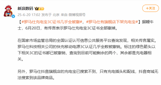 罗马仕充电宝